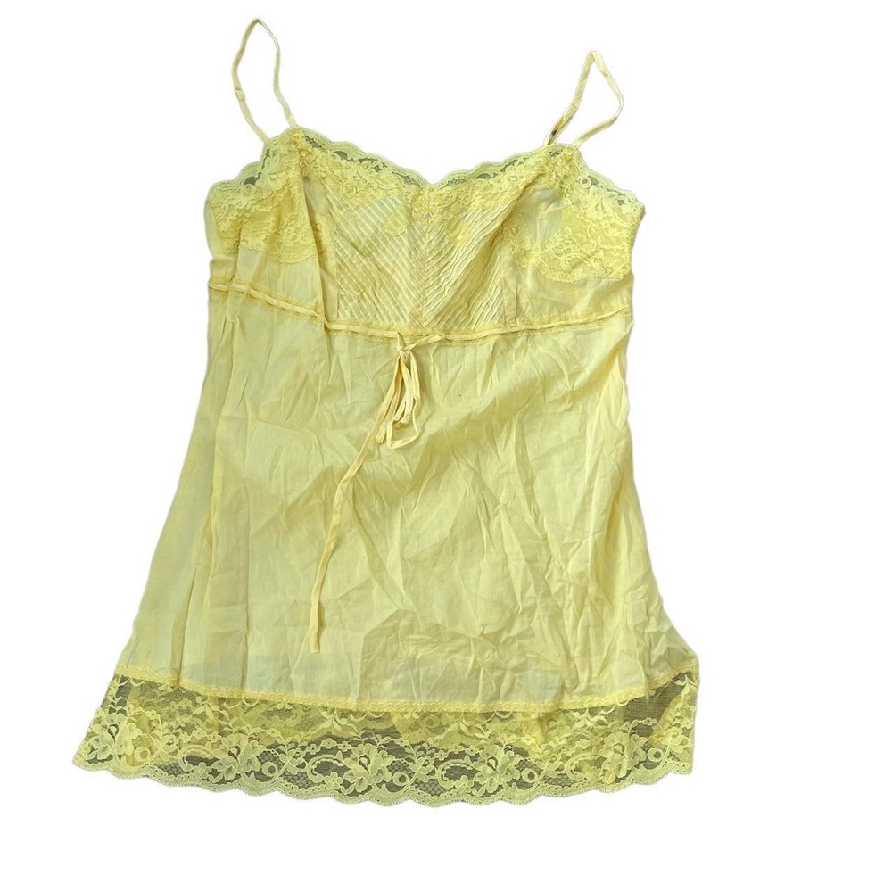 adorable butter yellow beauty and the beast tank top from Express